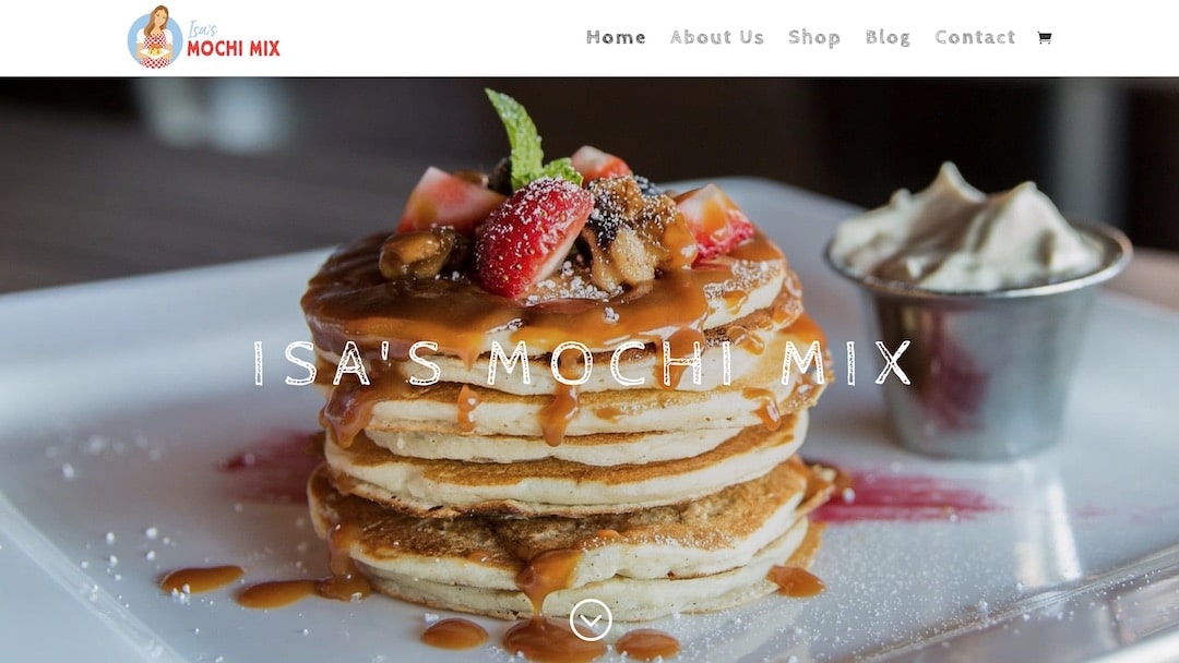 Isa's Mochi Mix Website - Web Creation Studios Portfolio