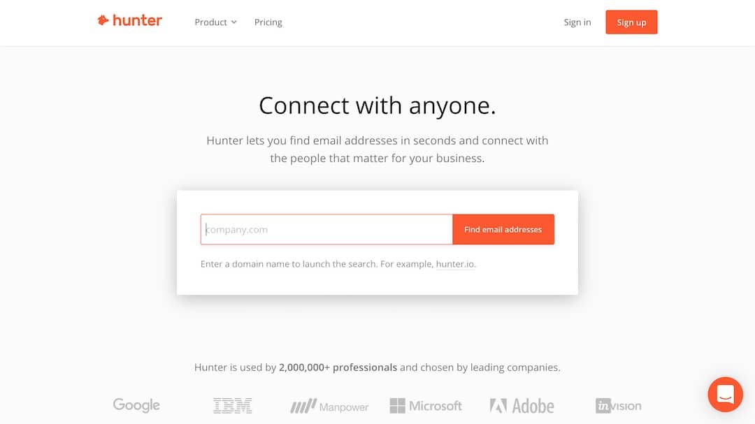 Hunter.io - Email Finder