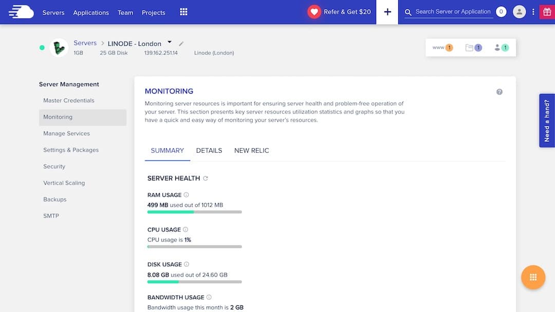 Check Hosting Resource Usage