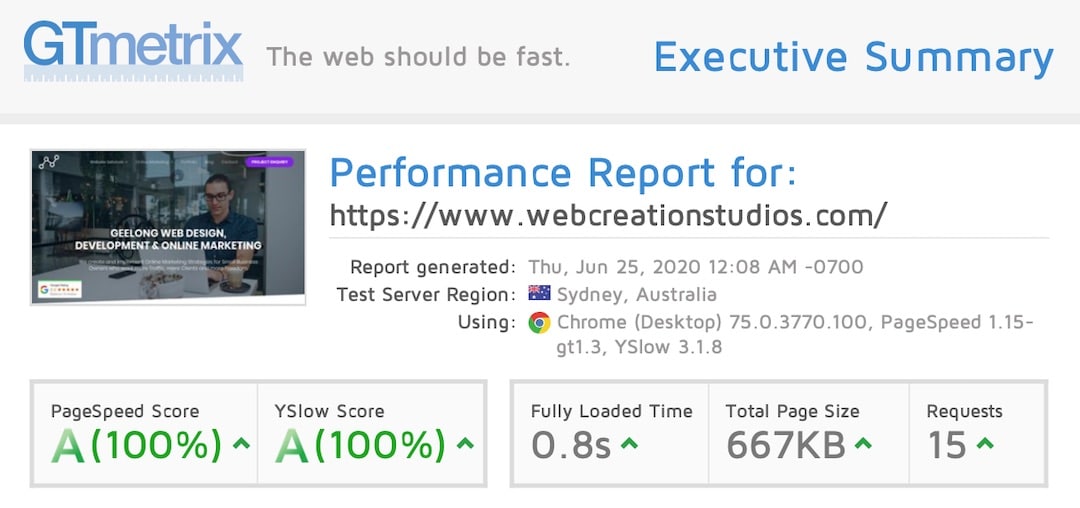 WP Rocket Speed Test Results