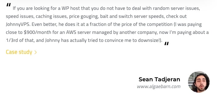 JohnnyVPS Review - AlgaeBarn
